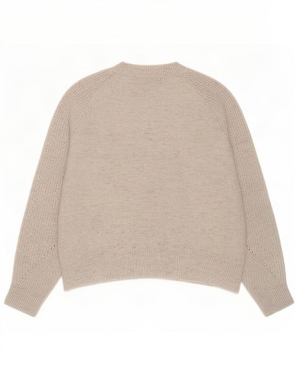 Marks & Spencer Dame Boat Neck Jumper Sweater UK 10 Small Grey Flecked