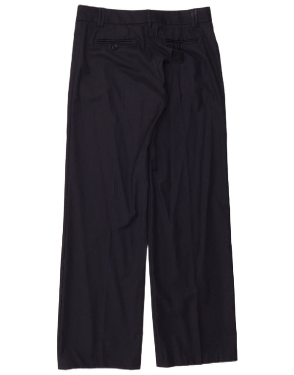 Massimo Dutti Mens Suit Trousers EU 38 Small W28 L31 Navy Blue Pinstripe