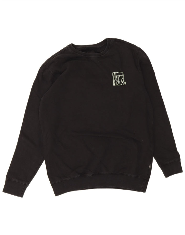 Vans Herre Grafisk Sweatshirt Jumper Stor Sort Bomuld
