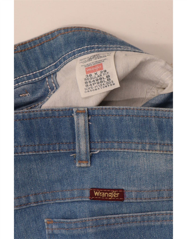 WRANGLER Herre Regular Fit Straight Jeans W38 L29 Blå Polyester