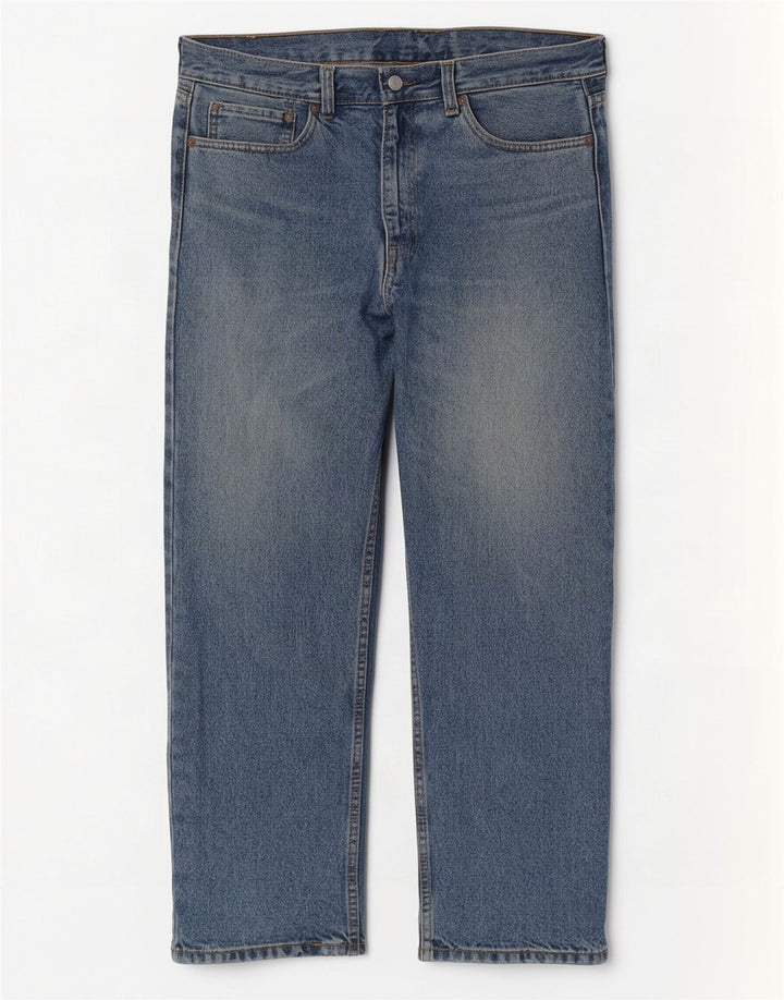 Levi's Herre 505 Straight Jeans W36 L29 Blå Bomuld