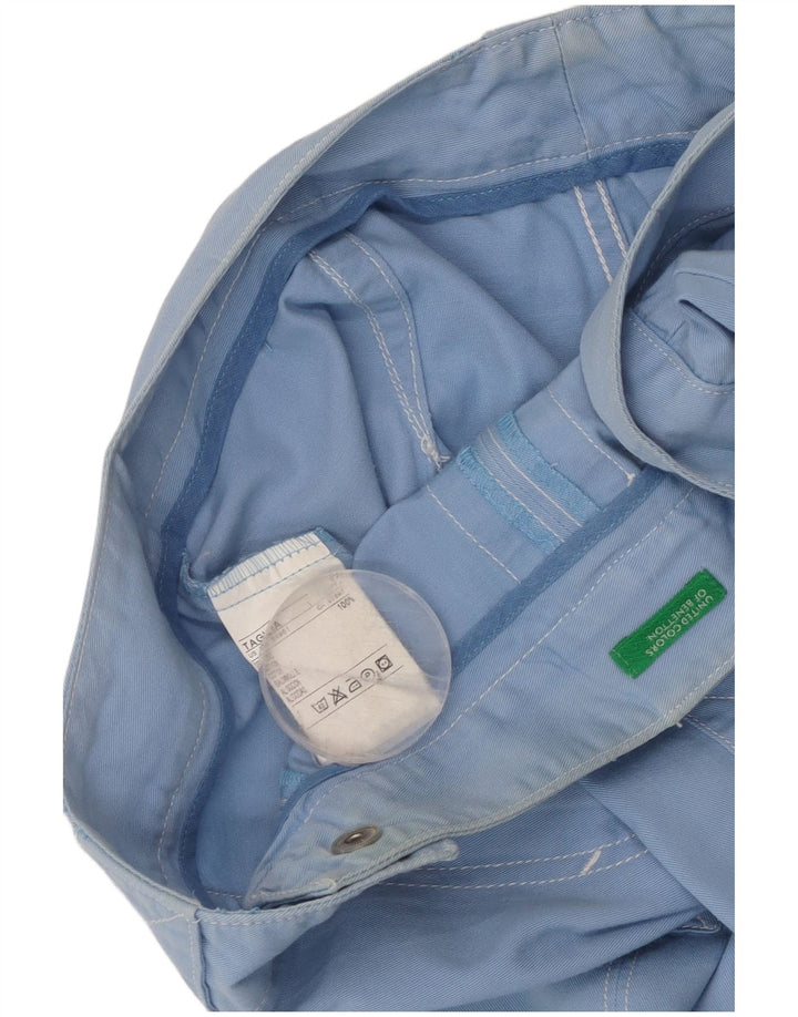 Benetton lige cropped bukser til kvinder W30 L23 blå bomuld