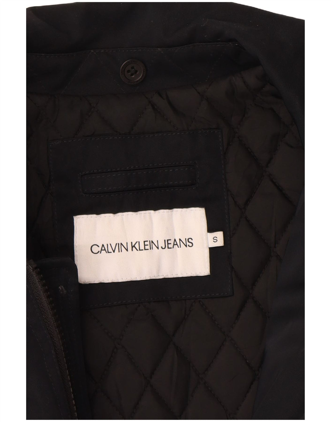 Calvin Klein Jeans Bomberjakke til mænd UK 36 Small Black Polyester