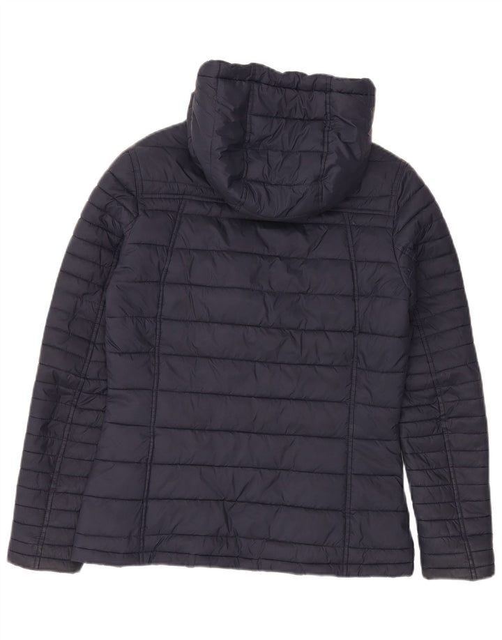 BARBOUR Polstret hættejakke til kvinder UK 12 Medium Navy Blue