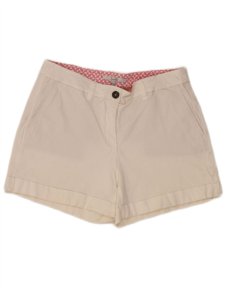 Boden Dame Chino Shorts UK 12 Medium W30 Hvid Bomuld