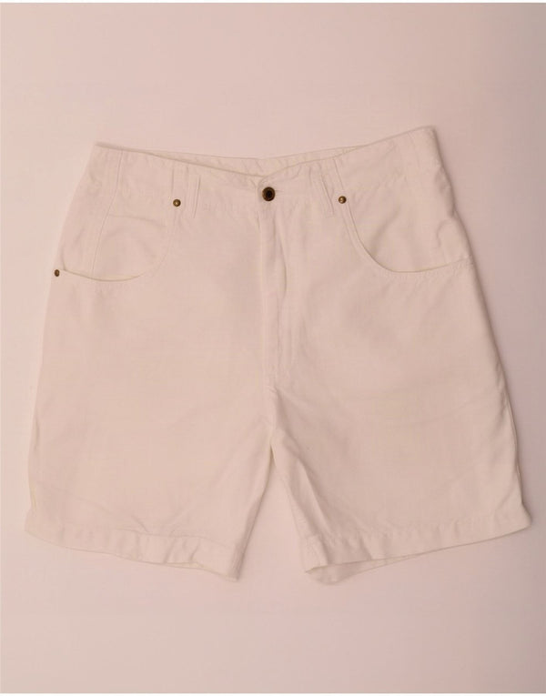 Kenny S Kvinder Højtalje Casual Shorts W32 Large White Linen