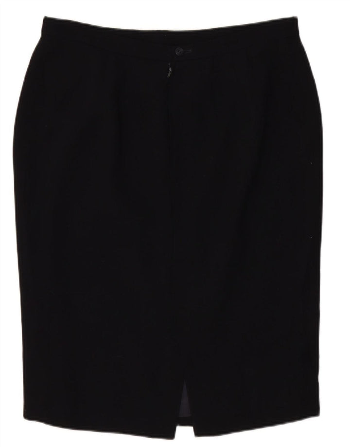 LUISA SPAGNOLI Womens Pencil Skirt IT 50 XL W32  Navy Blue Polyester