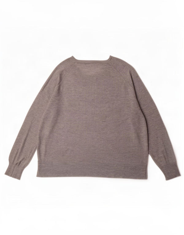 Zara Dame Boat Neck Jumper Sweater UK 14 Medium Grey Viscose