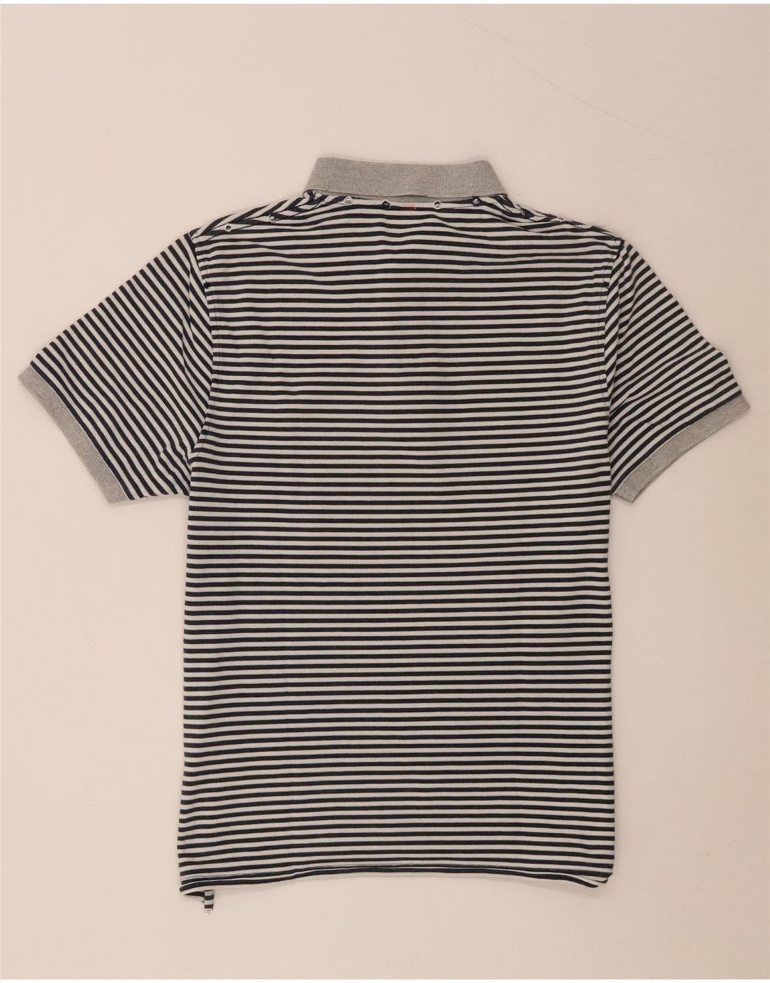 Sun68 Herre poloshirt Stor grå nålestribet bomuld