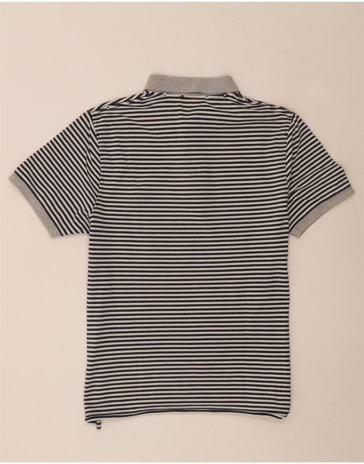 Sun68 Herre poloshirt Stor grå nålestribet bomuld