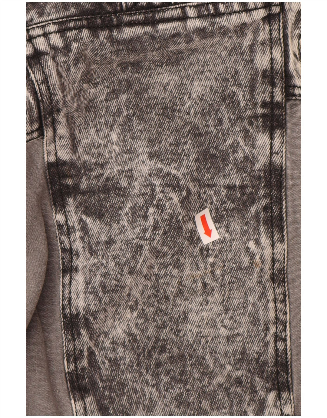 VINTAGE Dame Pullover denimjakke UK 20 2XL Grå Bomuld