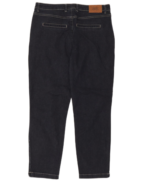 Benetton dame Scarlett-Chino tilspidsede jeans W34 L27 marineblå