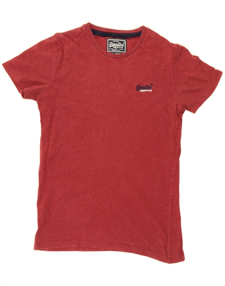 SUPERDRY Mens T-Shirt Top Small Red Cotton Vintage Superdry and Second-Hand Superdry from Messina Hembry 