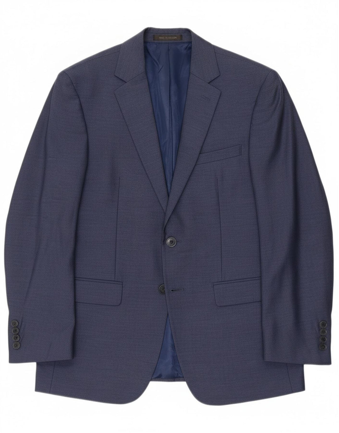 Calvin Klein Herre 2 Button Blazer Jacket UK 38 Medium Navy Blue Polyester