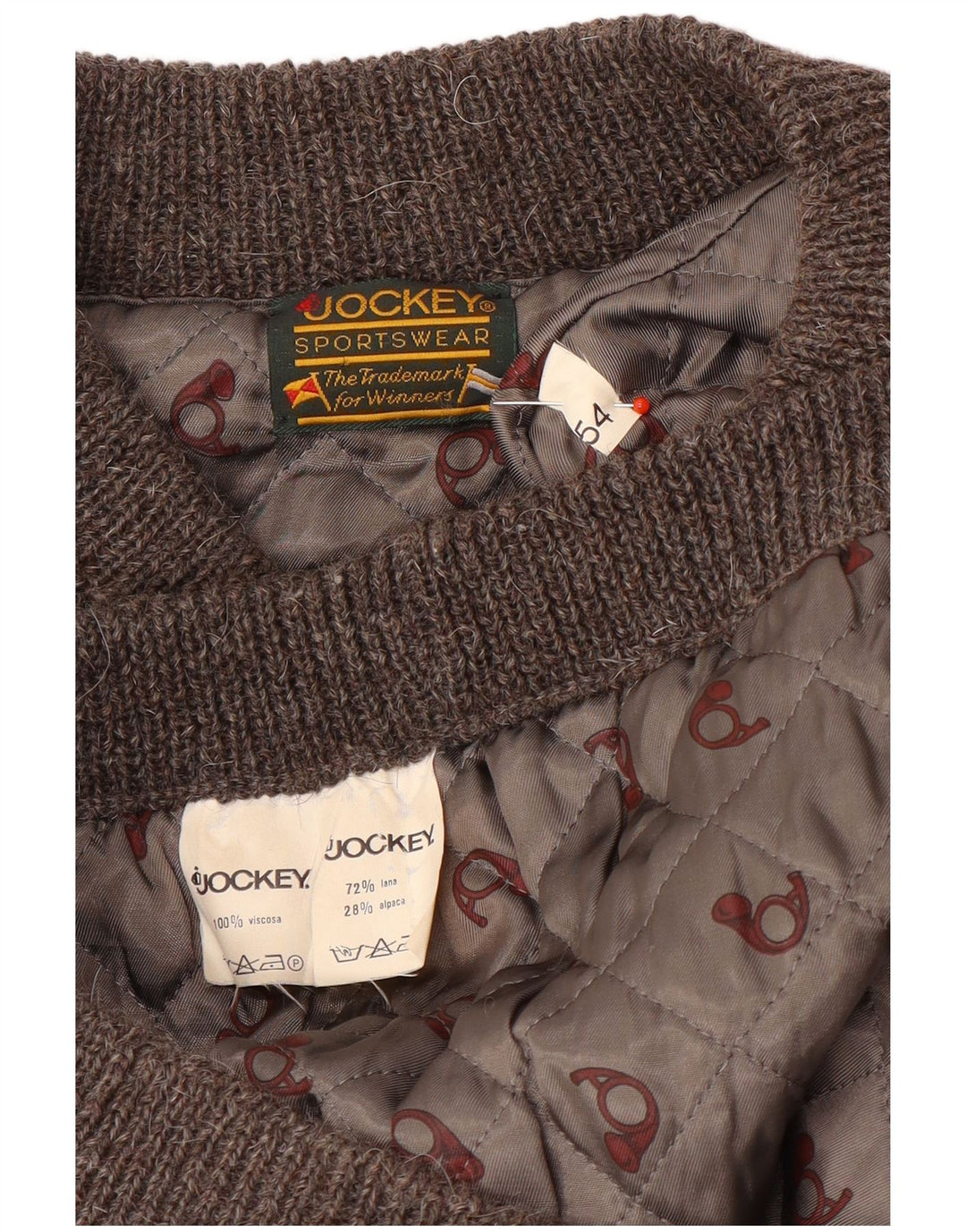 Jockey Herre Strik Bomber Jacket IT 54 2XL Grå Uld