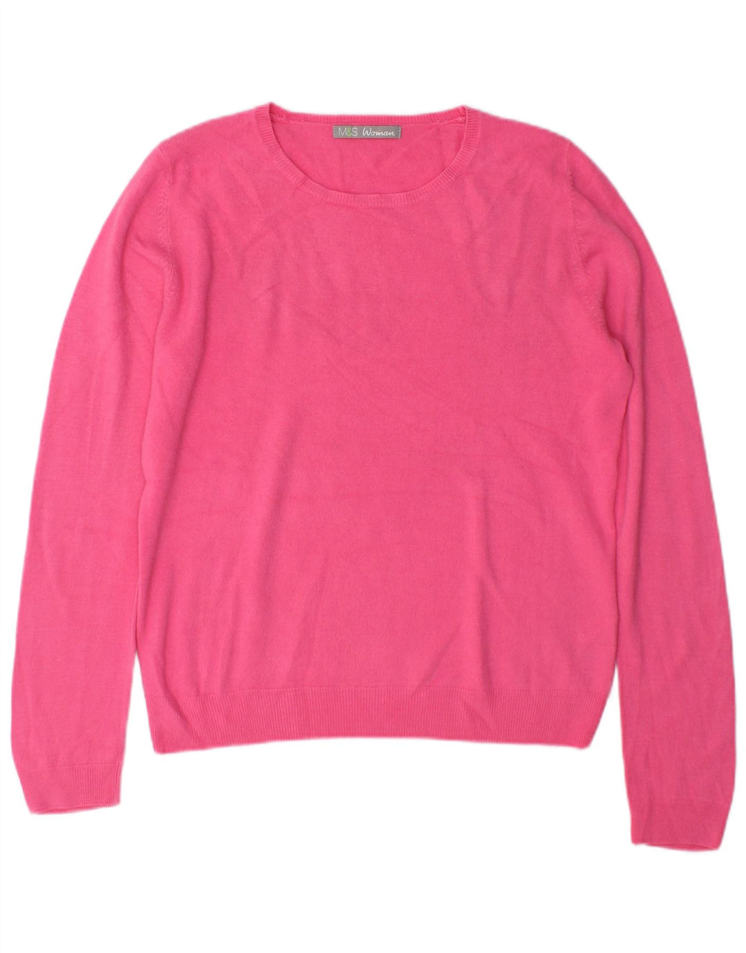 Marks & Spencer Dame sweater med rund hals DK 12 Medium Pink