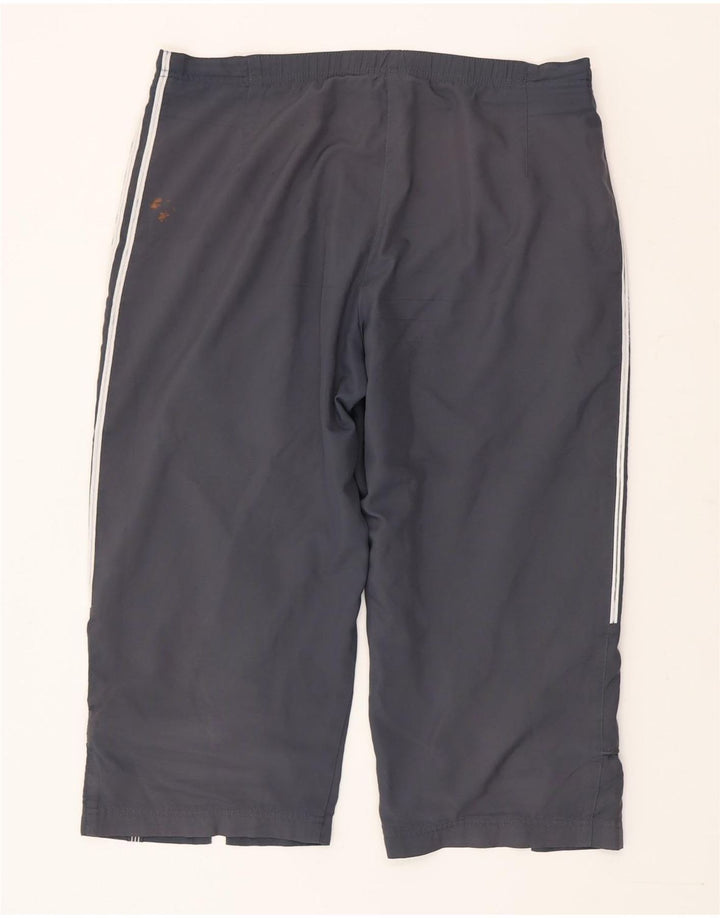 Adidas Dame Lige Capri Bukser UK 16 Large Navy Blue Polyester
