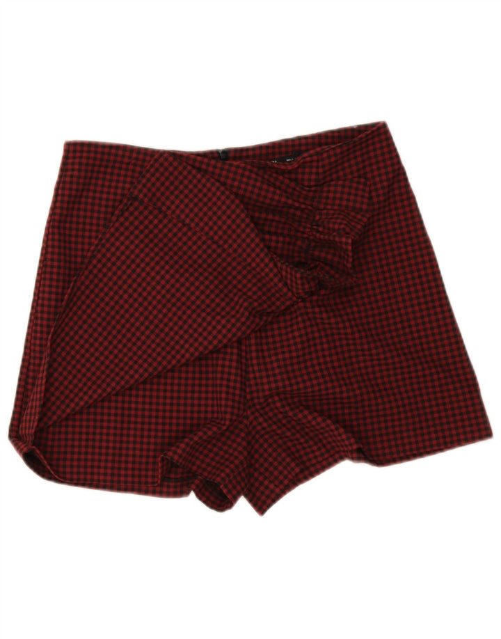 Zara Dame Casual Shorts Large W30 L3 Red Gingham