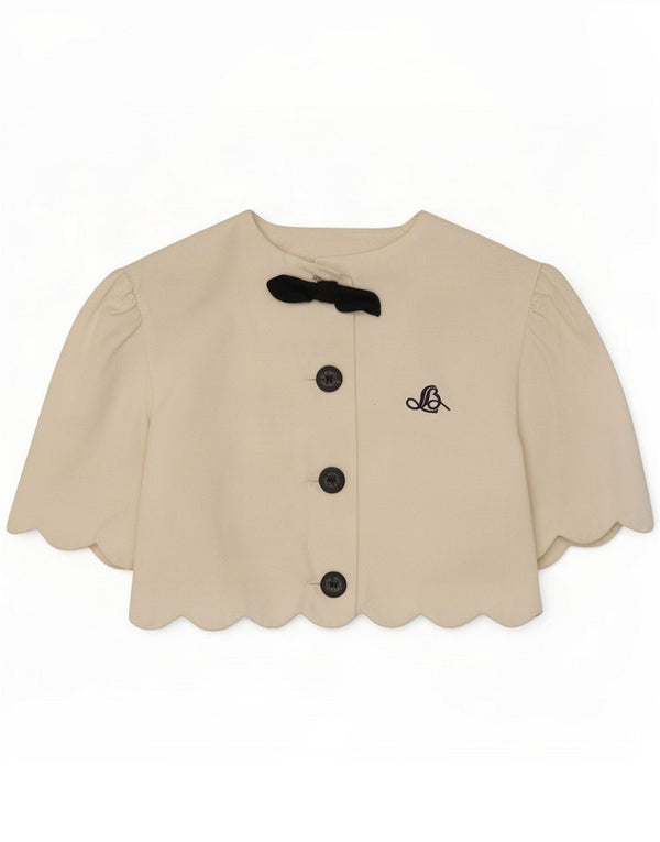 Laura Biagiotti Girls Crop Kortærmet Bluse Top 11-12 År Hvid Bomuld