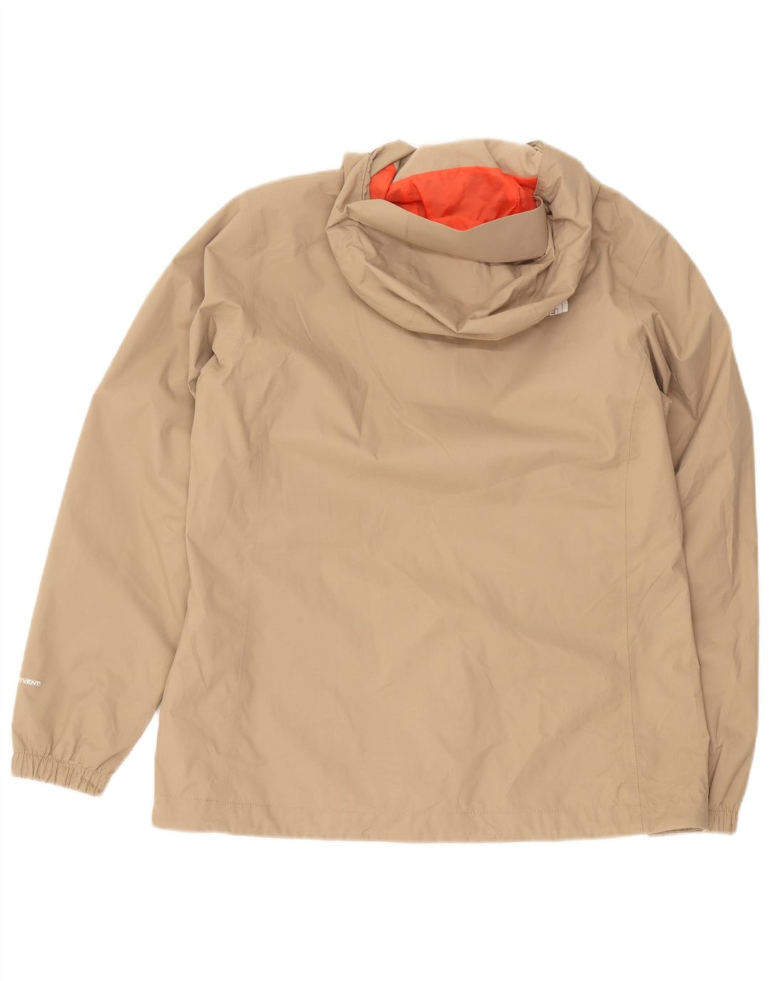 The North Face Regnjakke med hætte til kvinder UK 14 Stor Beige Polyester