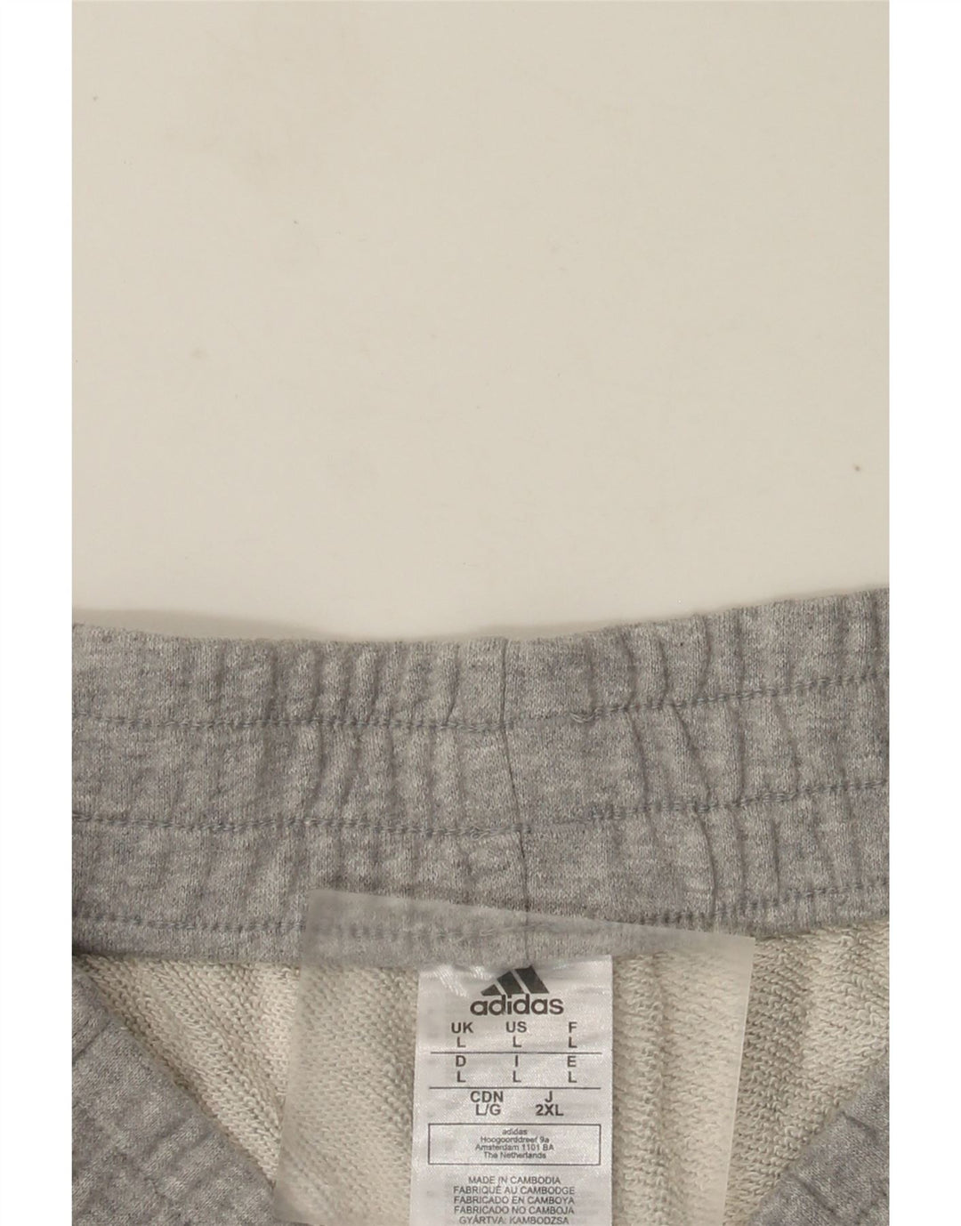 Adidas Sportshorts til mænd, store grå flækkede bomuld