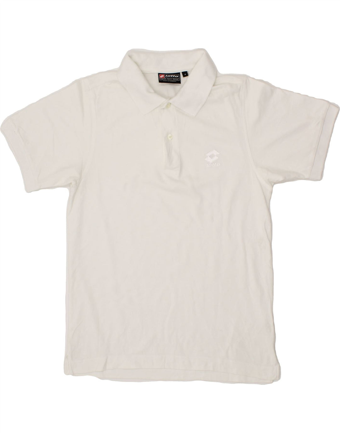 LOTTO Mens Polo Shirt Medium Off White Vintage Lotto and Second-Hand Lotto from Messina Hembry 