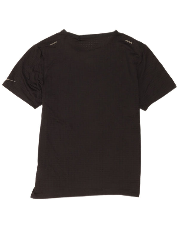 Nike Dame Dri Fit abstrakt mønster T-shirt top UK 14 Large Sort