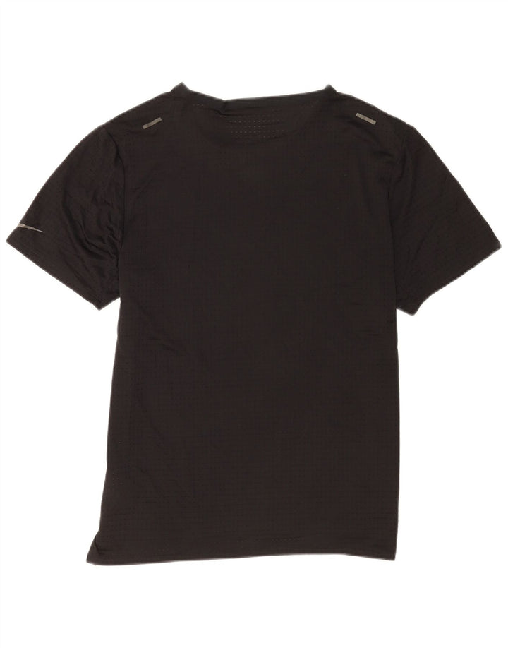 Nike Dame Dri Fit abstrakt mønster T-shirt top UK 14 Large Sort