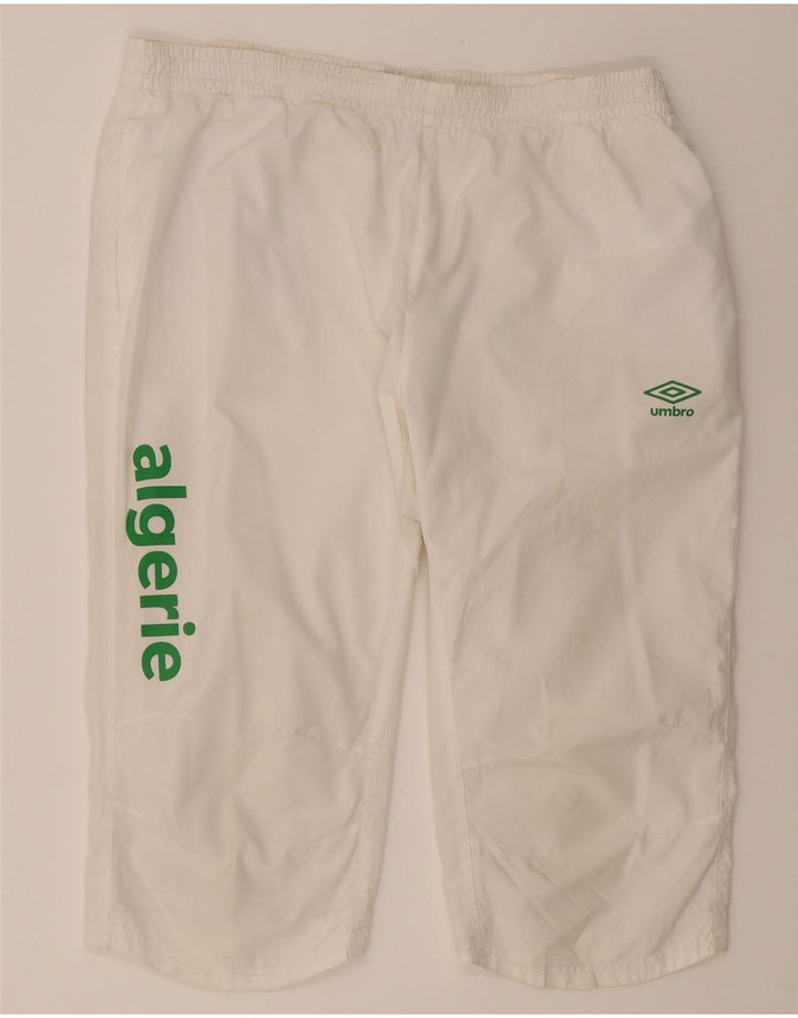 Umbro Herre Grafiske Bermuda Sport Shorts 2XL Hvid Polyester