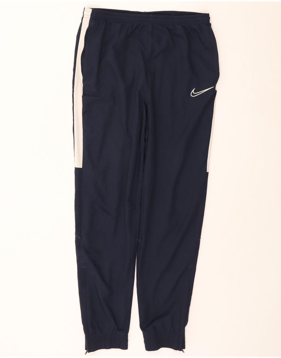 NIKE Herre Dri Fit træningsdragt Bukser Joggers Large Navy Blue Colourblock