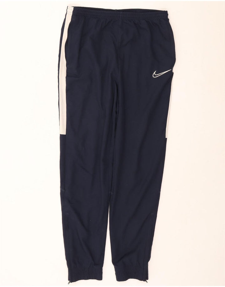 NIKE Herre Dri Fit træningsdragt Bukser Joggers Large Navy Blue Colourblock