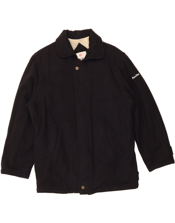 FACIBA Mens Windbreaker Jacket IT 50 Large Navy Blue Wool Vintage Faciba and Second-Hand Faciba from Messina Hembry 