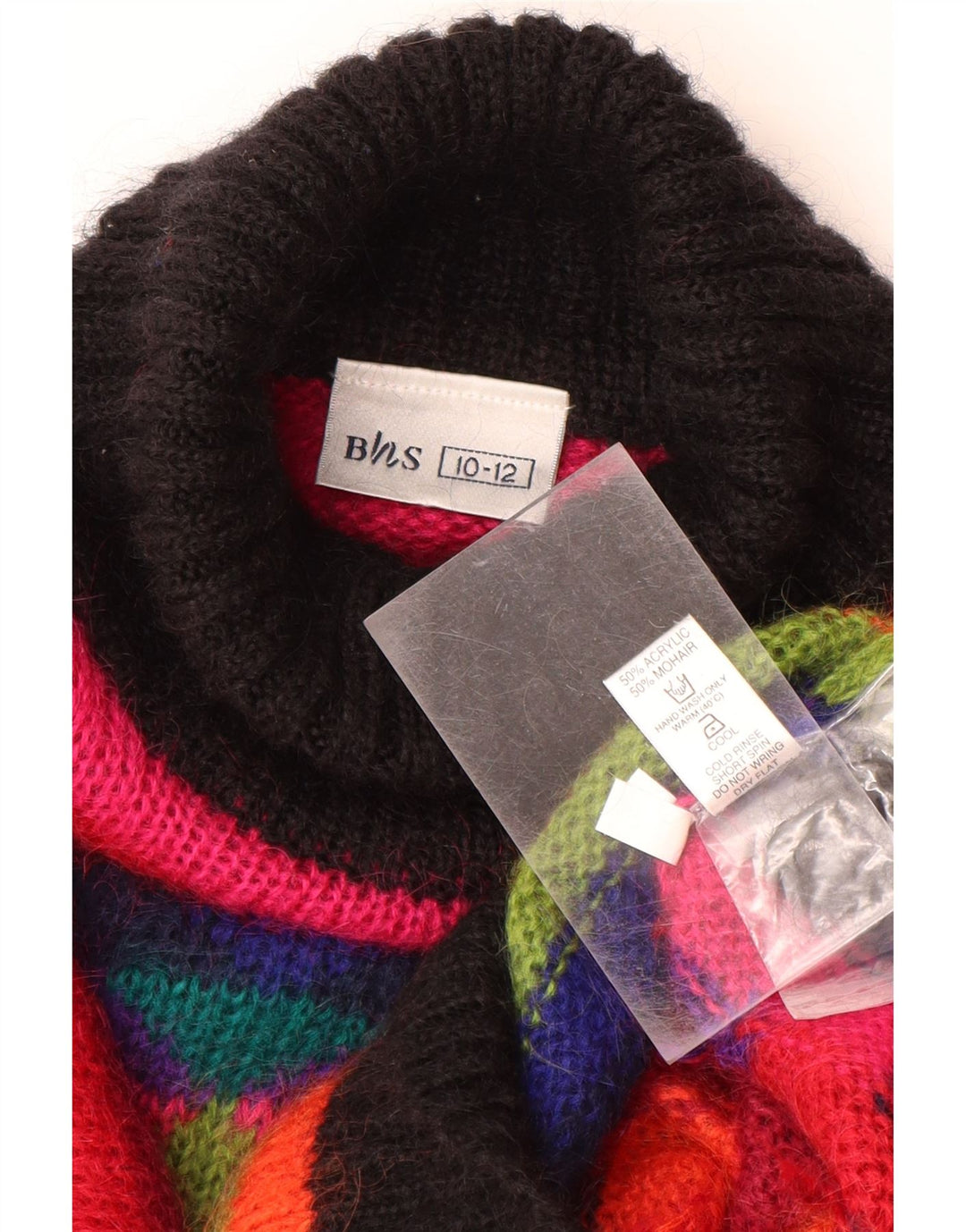 BHS Dame Rullehals Sweater UK 10/12 Medium Flerfarvet