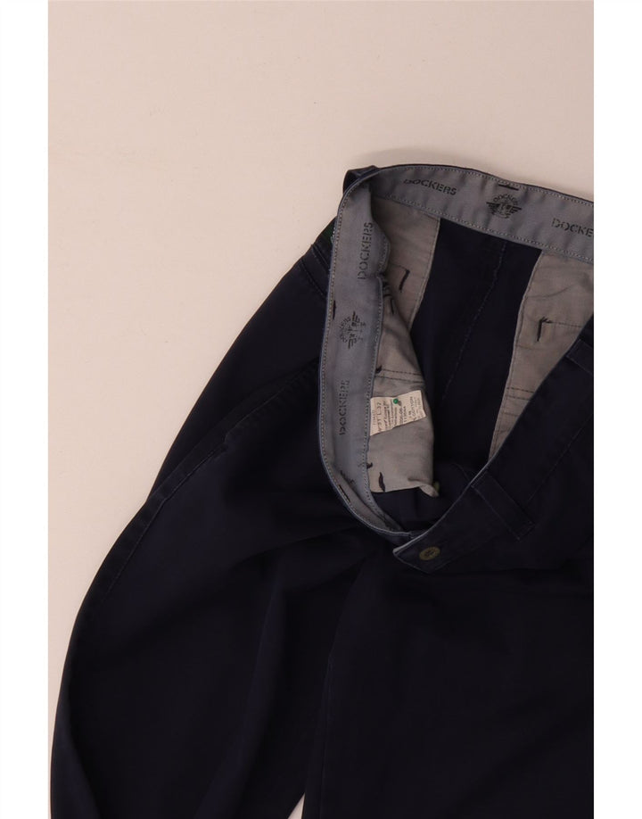 DOCKERS Straight Chino-bukser til mænd W31 L32 Marineblå bomuld