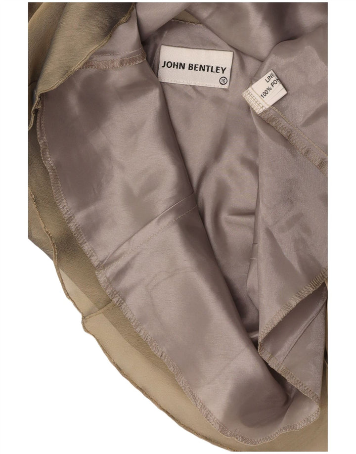 JOHN BENTLEY Dame ærmeløs bluse Top UK 16 Stor grøn polyester
