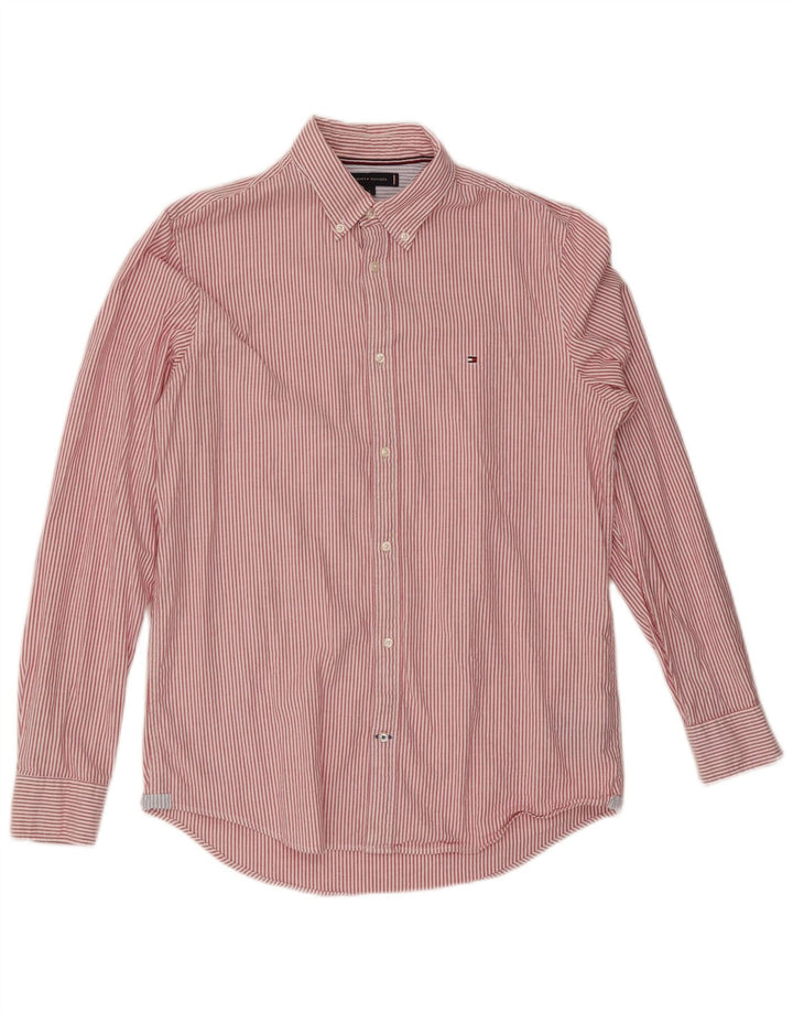 Tommy Hilfiger Herre Slim Fit skjorte Stor rød nålestribe