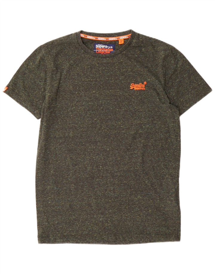 Superdry Herre T-shirt Top Medium Khaki Flecked Bomuld