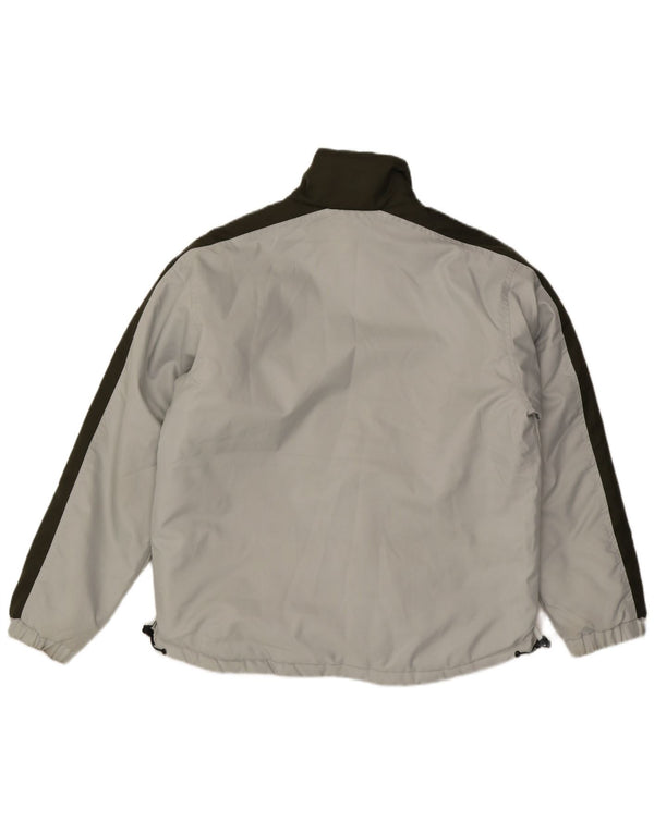 KAPPA Herre Windbreaker Jacket UK 38 Medium Grey Colourblock Polyester