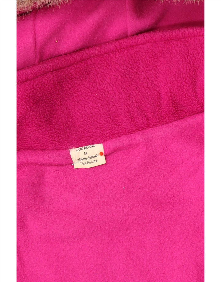 Vintage Dame Oversized Hooded Windbreaker Jacket UK 14 Medium Pink