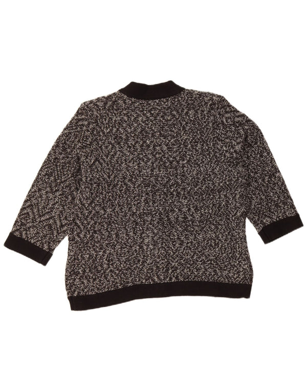 Marks & Spencer Dame Cardigan Sweater UK 14 Large Black Flecked