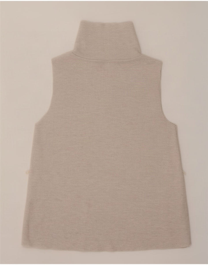 Zara Damevest Top UK 12 Medium Beige Polyester