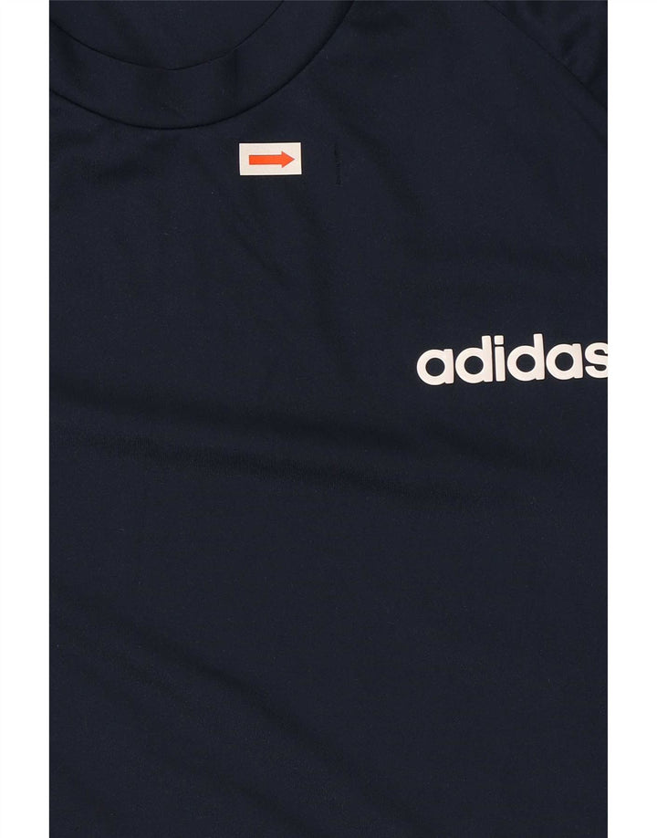 Adidas Herre Climalite T-Shirt Top Medium Marineblå Polyester