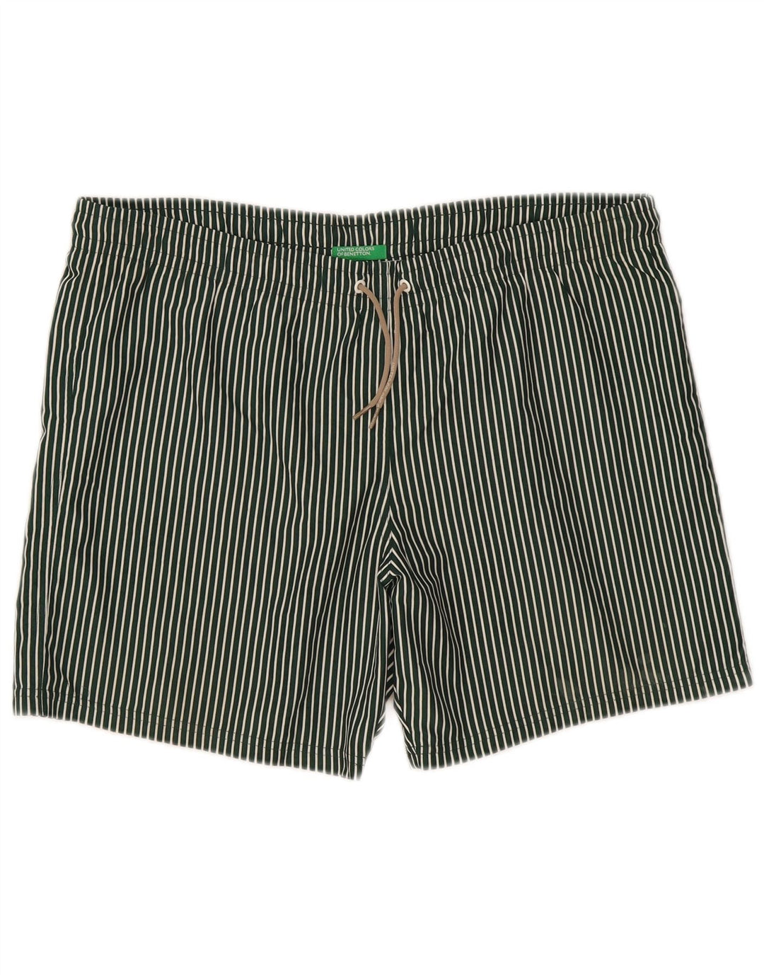 Benetton Badeshorts til mænd store grønstribede