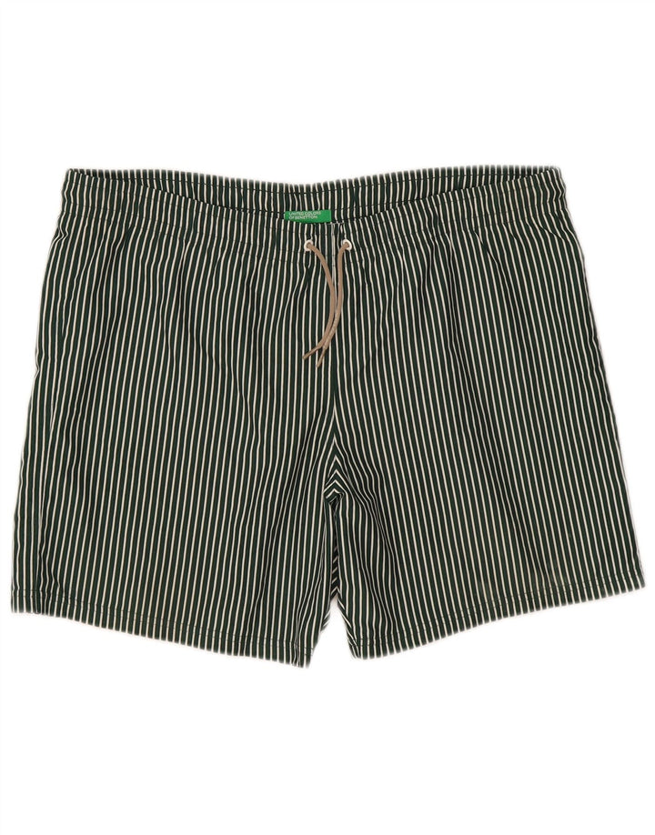 Benetton Badeshorts til mænd store grønstribede