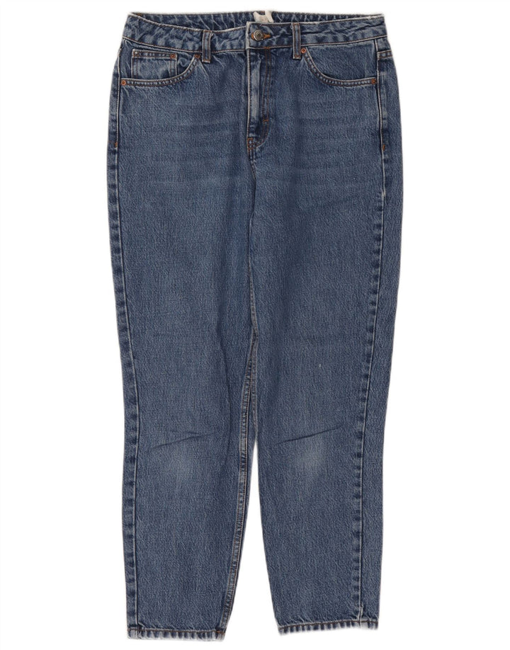 Topshop Dame Mom Slim Jeans W30 L26 Blå Bomuld
