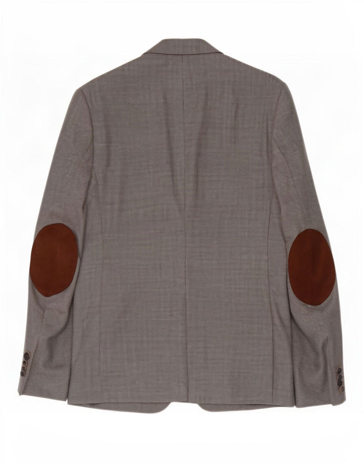 Zara Herre 2-knaps blazerjakke EU 50 Mellemgrå polyester