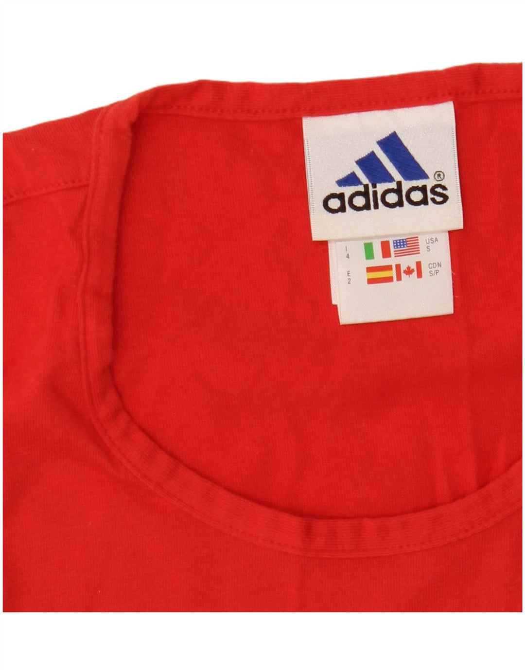 Adidas Herrevest Top UK 36/38 Lille Rød Bomuld