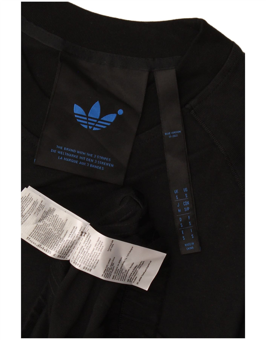 Adidas kortærmet sweatshirt til mænd, lille sort bomuld