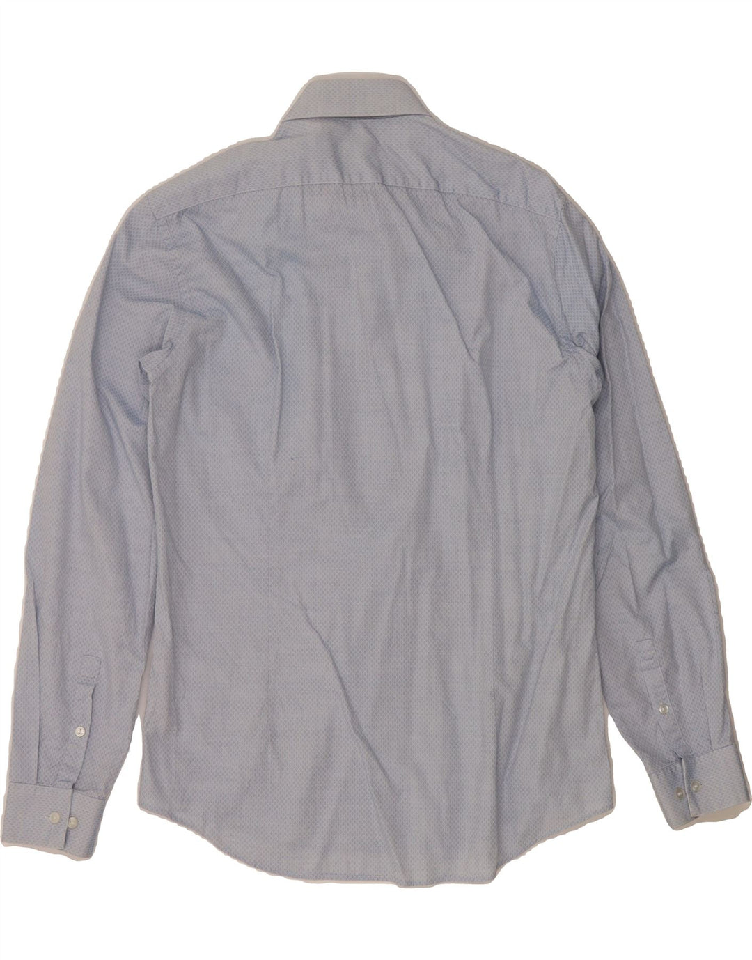 CALVIN KLEIN Mens Slim Fit Shirt Size 41 16 Large Blue Argyle/Diamond Vintage Calvin Klein and Second-Hand Calvin Klein from Messina Hembry 