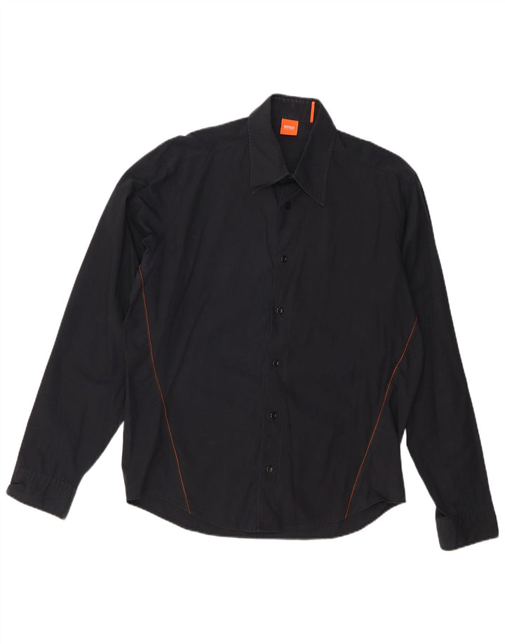 Hugo Boss Herreskjorte Medium Sort Bomuld